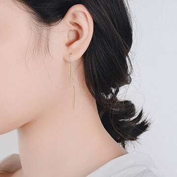 Gintan Sterling Silver Threader Earrings for Women