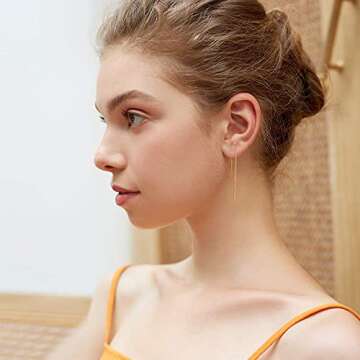 Gintan Sterling Silver Threader Earrings for Women