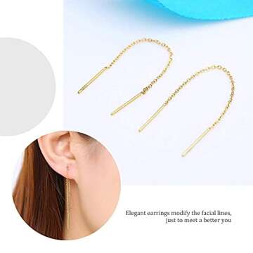 Gintan Sterling Silver Threader Earrings for Women