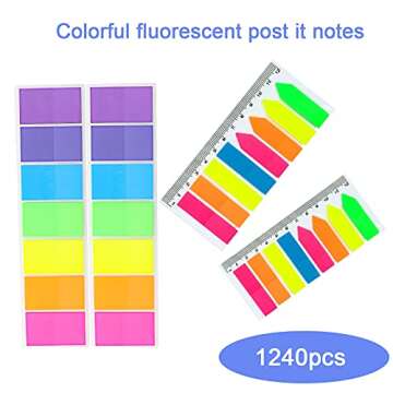 U/B 1240 Pieces Colorful Page Markers for Easy Organization