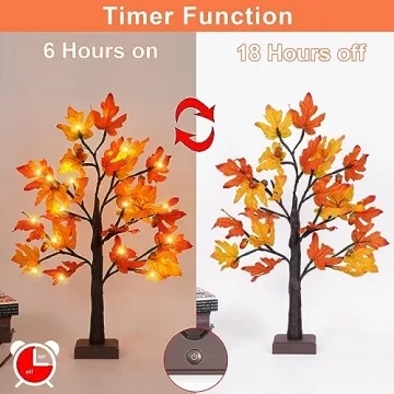 Fall Lighted Maple Tree for Thanksgiving Home Decor