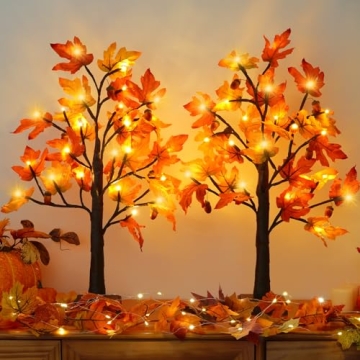Fall Lighted Maple Tree for Thanksgiving Home Decor