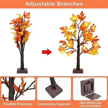 Fall Lighted Maple Tree for Thanksgiving Home Decor