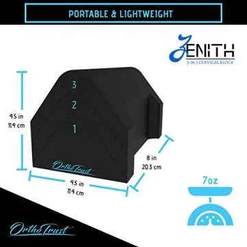 Zenith Cervical Traction Orthotic Chiropractic Neck Corrector 3-in-1 Device for Stretching Forward Head Posture Physical Therapy & Pain Relief