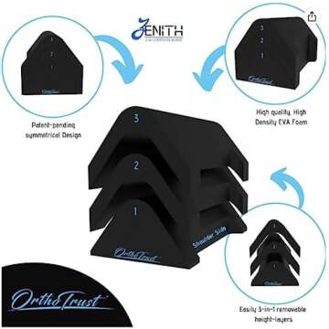 Zenith Cervical Traction Orthotic Chiropractic Neck Corrector 3-in-1 Device for Stretching Forward Head Posture Physical Therapy & Pain Relief