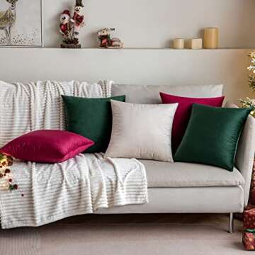 Soft Luxury Velvet Pillow Covers - MIULEE 4 Pack