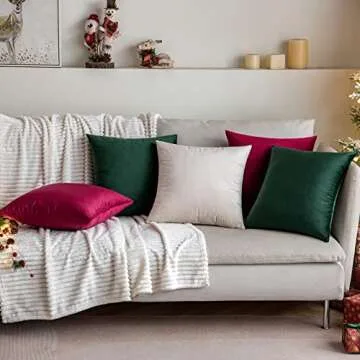 Soft Luxury Velvet Pillow Covers - MIULEE 4 Pack