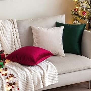 Soft Luxury Velvet Pillow Covers - MIULEE 4 Pack