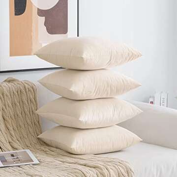 Soft Luxury Velvet Pillow Covers - MIULEE 4 Pack