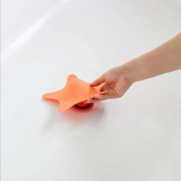Boon Star Toddler Bathtub and Sink Drain Cover - Starfish Shaped Toddler Bathtub and Sink Drain Cove...