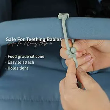 Toy Safety Straps for Baby - Adjustable Silicone Clips