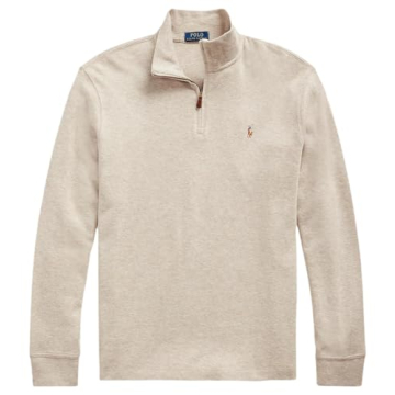 POLO RALPH LAUREN Mens Classic Estate-Rib Quarter-Zip Pullover