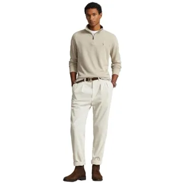 POLO RALPH LAUREN Mens Classic Estate-Rib Quarter-Zip Pullover