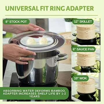 Bamboo Steamer 10 Inch - Multi-functional Cooking Tool