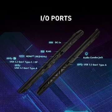 MSI Cyborg 15 Gaming Laptop: Intel Core i5-12450H GeForce RTX 2050, 15.6" FHD, 144Hz, 16GB DDR5, 512GB NVMe SSD, Type-C USB 3.2 Gen 1, Cooler Boost 5, Win 11 Home: Black A12UCX-276US