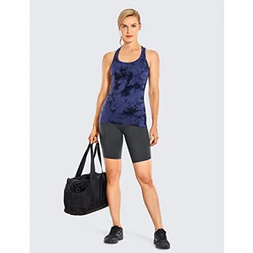 CRZ YOGA Women's Seamless Workout Tank Tops in Tie Dye