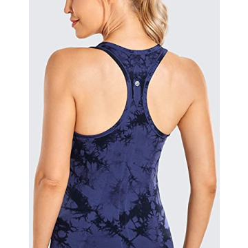 CRZ YOGA Women's Seamless Workout Tank Tops in Tie Dye