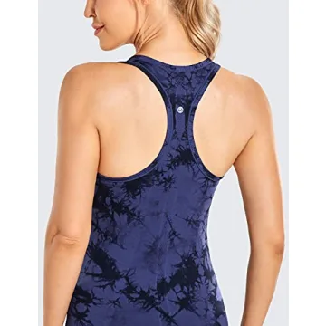 CRZ YOGA Women's Seamless Workout Tank Tops in Tie Dye