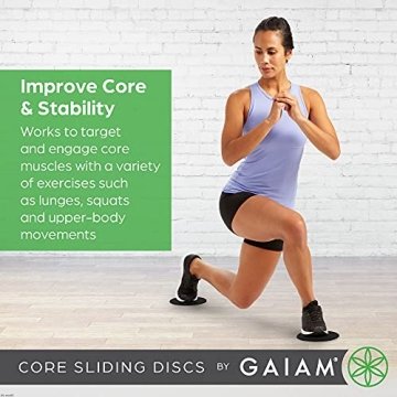 Gaiam Dual-Sided Core Sliding Discs for Home Workouts