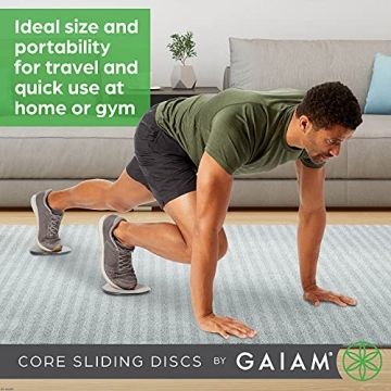 Gaiam Dual-Sided Core Sliding Discs for Home Workouts