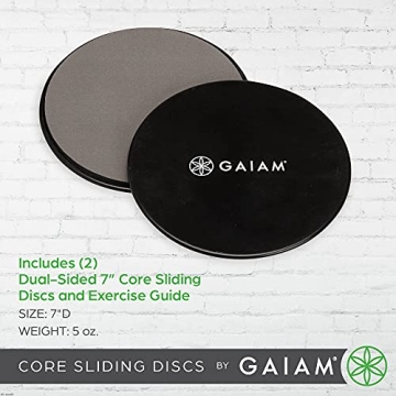 Gaiam Dual-Sided Core Sliding Discs for Home Workouts