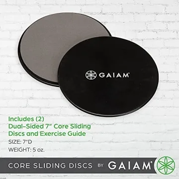 Gaiam Dual-Sided Core Sliding Discs for Home Workouts
