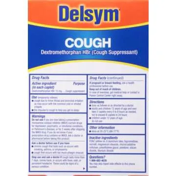 Delsym Cough Suppressant Fast Release Caplets, 20 Count