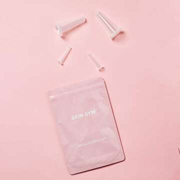 Skin Gym Facial Cupping Set - Face and Body Suction Cup Vacuum Massage Therapy - Reduces Cellulites and Wrinkles