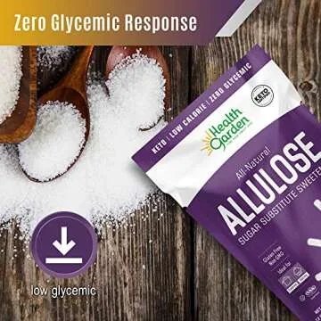 Health Garden Allulose Sweetener - Gluten and Sugar Free - Zero Net Carb - Non GMO - Kosher - Keto Friendly (14 OZ)