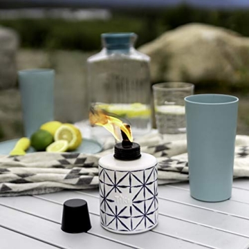 TIKI Glass Tie Dye Torches for Outdoor Fun Pack of 3