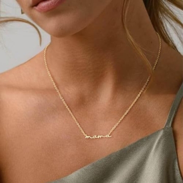 Dainty 18K Gold Plated Mama Necklace - Gift for Her