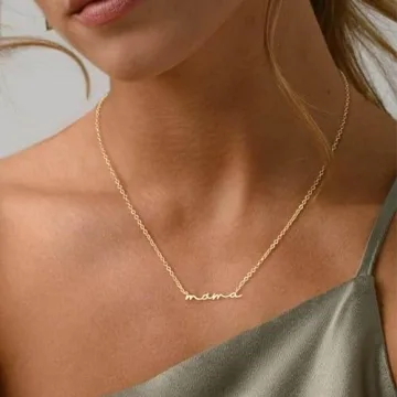 Dainty 18K Gold Plated Mama Necklace - Gift for Her