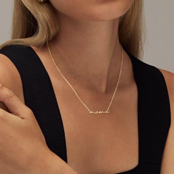 Dainty 18K Gold Plated Mama Necklace - Gift for Her