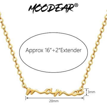 Dainty 18K Gold Plated Mama Necklace - Gift for Her
