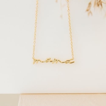 Dainty 18K Gold Plated Mama Necklace - Gift for Her