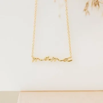 Dainty 18K Gold Plated Mama Necklace - Gift for Her