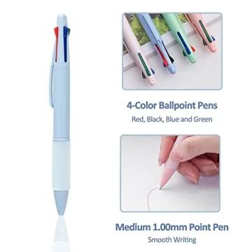 4-in-1 Colored Pens for Smooth and Vibrant Writing