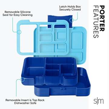 Simple Modern Disney Pixar Bento Lunch Box for Kids | BPA Free, Leakproof, Dishwasher Safe | Lunch Container for Boys, Toddlers | Porter Collection | 5 Compartments | Andy's Toys