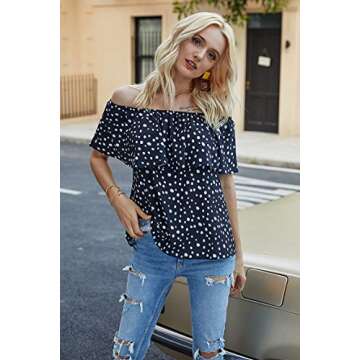 Stylish Sherosa Women's Off Shoulder Ruffles Blouse