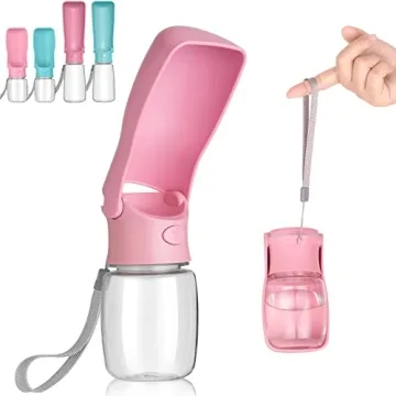 AIKIDS Foldable Dog Water Bottle - Portable Dispenser for Pets, Leak Proof & Durable