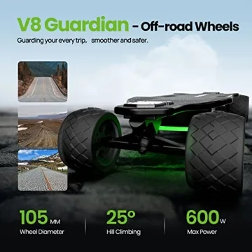 V8 Electric Skateboard Fast 30 MPH Speed 12 Mile Range