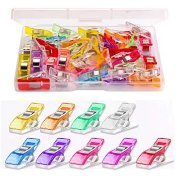 Multipurpose Sewing Clips 30 Pcs Premium Quilting Clips Assorted Colors Fabric Clips for Sewing Supp...