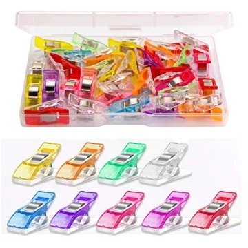 Multipurpose Sewing Clips 30 Pcs Premium Quilting Clips Assorted Colors Fabric Clips for Sewing Supp...