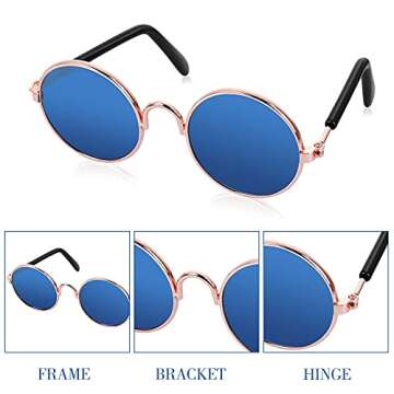 Molain Pet Sunglasses - Retro UV Protection for Pets