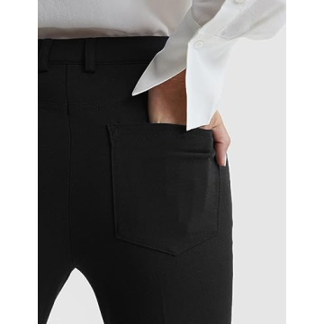 Houmous Women's Bootcut Dress Pants for Office and Casual Wear