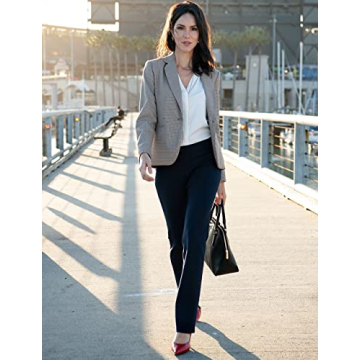 Houmous Women's Bootcut Dress Pants for Office and Casual Wear