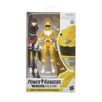 Power Rangers Lightning Collection 6-Inch Mighty Morphin Yellow Ranger Collectible Action Figure Toy...