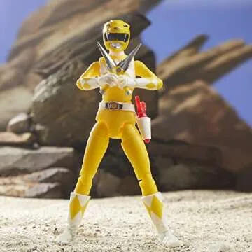 Power Rangers Lightning Collection 6-Inch Mighty Morphin Yellow Ranger Collectible Action Figure Toy with Accessories
