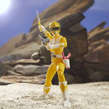 Power Rangers Lightning Collection 6-Inch Mighty Morphin Yellow Ranger Collectible Action Figure Toy with Accessories
