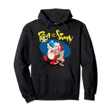 Nickelodeon Ren And Stimpy Classic Logo Pullover Hoodie